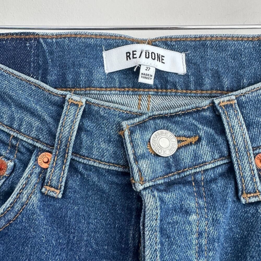 Re/Done Jeans Womens 27 High Rise Skinny Boot Western Rinse Stretch - Picture 7 of 14